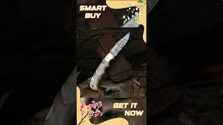 Pinnacle Damascus Pocket Knife with Mother of Pearl Handle
