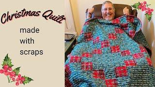 Two Christmas Quilts Made From Scraps For Under $50!