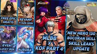 MLBB X KOF PART 4, EUDORA KOF, NEW HERO 130 MARKSMAN UPDATE, REVAMP YI SUN SHIN - MLBB UPCOMING SKIN