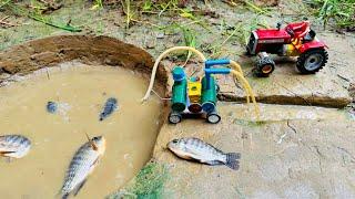 Catch fish using mini water pump | fishing exciting | diy tractor ‪@sunfarming7533‬