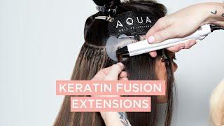 AQUA Keratin Fusion extensions - Before & After