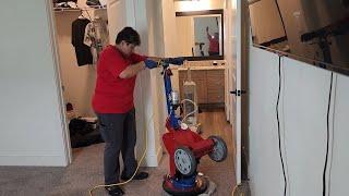 Whole vlm carpet cleaning video. A lot of vacuum sound and oscillating pad extraction asmr