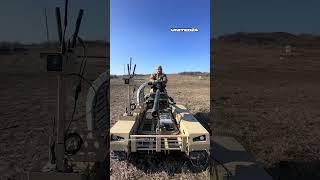 Ukrainian Soldier Flexes With His M2 Browning Mounted on Robotic Platform #warinukraine