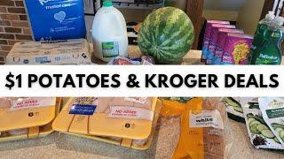 Restocking After Vacation with All the Kroger Deals - Plus $1 Potatoes!