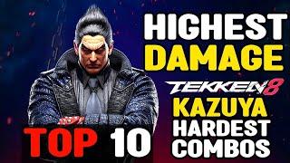 TOP 10 KAZUYA HARDEST DAMAGE COMBOS IN TEKKEN 8