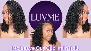 How To Install Seamless Kinky Curly Clip-Ins with No Leave Out ft. Luvme Hair