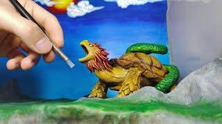  I Made Mythic Turtle Diorama  // Polymer Clay // Epoxy resin diorama