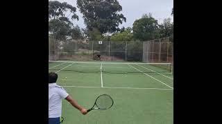 Misses easy forehand shot #tennisfun #tennis #tennisshorts