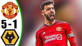 Manchester United vs Wolverhampton 5-1 - All Goals & Highlights - 2024