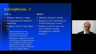 Michael First: Schizophrenia in ICD-11 and DSM-5