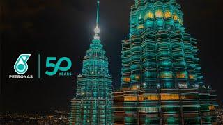 PETRONAS 50 YEARS ANNIVERSARY!  TWIN TOWERS IN GREEN 