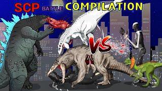 NEW Battle Compilation!! | Godzilla, Indominus Rex,Dilophosaurus vs  SCP 096, SCP 939, SCP 682