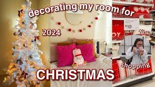 DECORATING MY ROOM FOR CHRISTMAS ️ | decor shopping| shopping haul | decorate w me