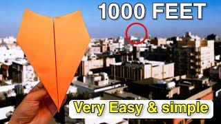 How to fold the best paper Airplane that flies Far || Paper plane easy