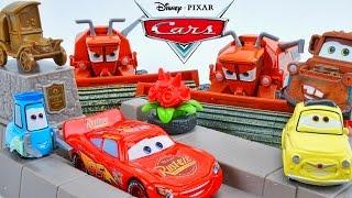 DISNEY PIXAR CARS STORY SET FRANK CHASES LIGHTNING MATER WRECK STANLEY LAUNCHER PLAYSET MACK HAULER