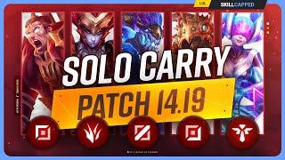 The NEW BEST SOLO CARRY CHAMPIONS on PATCH 14.19 - League of Legends