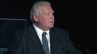 Doug Ford speaks at funeral of slain Toronto officer Const. Andrew Hong