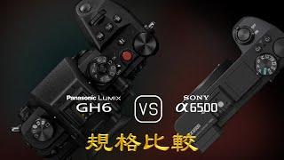 Panasonic Lumix GH6 與 Sony A6500 的規格比較