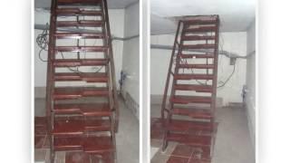 DIY Stairs to the basement/лестница в подвал гусиный шаг