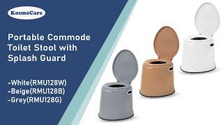 KosmoCare Portable Commode Stool - Features (RMU128W/RMU128B/RMU128G)