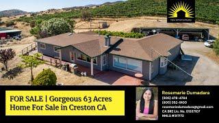 FOR SALE | Gorgeous 63 Acres Home For Sale in Creston CA