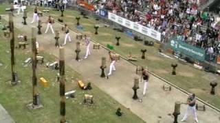 2010 sydney show adam lowe woodchop 15 inch world championship standing block