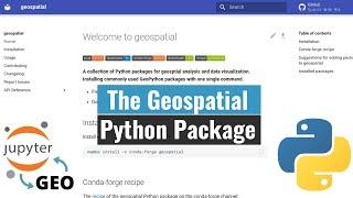 Introducing a new Python Package named Geospatial