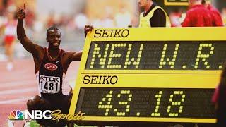 Michael Johnson shatters 400 meter world record in 1999 | NBC Sports