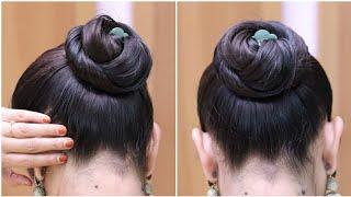 Oily Hair Clutcher Juda Hairstyle For Daily Wear | Easy Bun Hairstyle By Self | Clutcher hairstyles