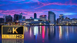 Views of Beautiful Cityscapes With 4K Drone Footage Over Relaxing Soothing Music