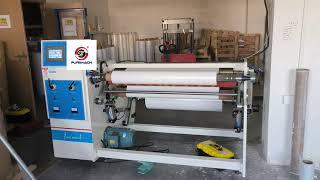 Single Shaft Double sided Tape Rewinder Machine | Tape Rewinder and Slitter Machine