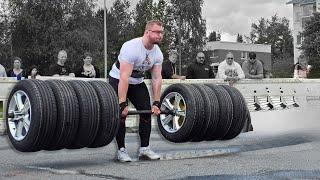 260kg toistoja maastavedossa | -105kg Suomen Vahvin Karsinta | Laihian Vahvin Mies