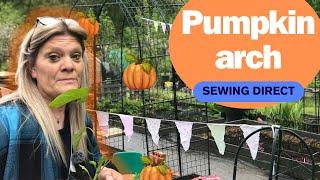 Allotment garden - finally sorting out the pumpkin arch