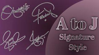 A to J signature style | Comment your Name | Signature design