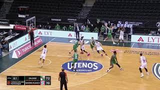 two back-to-back crucial possessions in Euroleague - Zalgiris Kaunas vs. Bayern Munich