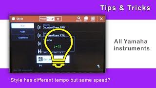 Style has different tempo but same speed?