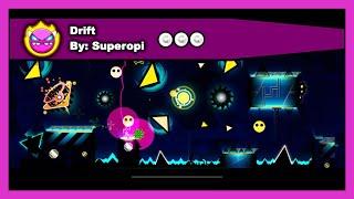 [DEMON LEVEL] Geometry Dash - Drift by Superopi All Coins 100% Complete