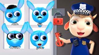 Police Officer Chasing Litlle Rabbits | Funny Cartoon for Kids & New Adventures | Dolly and Friends