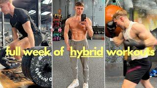 WEEK OF HYBRID WORKOUTS | Running, Lifting, Boxing | My current routine