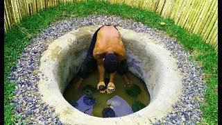 Primitive Daily Life :Finding Fish Save In Fish Pond - Save The Turtle To Live With Frogs