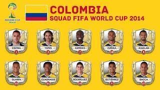 COLOMBIA Squad - 2014 FIFA WORLD CUP | Colombia's 2014 World Cup Squad | Historical Squads