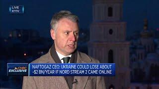 The CEO of Ukraine’s Naftogaz tells CNBC he believes a Russian incursion is likely