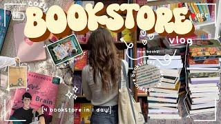 [cozy] bookstore vlog  spend the day book shopping with me at indie bookstores! (+ book haul!)