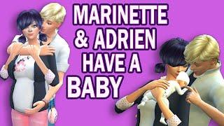 THE SIMS 4MARINETTE AND ADRIEN HAVE A BABY