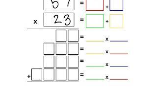 2 Digit by 2 Digit Partial Products Multiplication