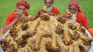 NALLI BIRYANI - Buffalo Paya Processing & Cooking in Village - Food for Disabled People