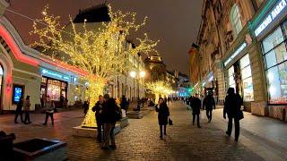 ⁴ᴷ⁵⁰ Walking Moscow: Moscow Center - from Kuznetskiy Most to Lubyanka Square - Christmas & New Year