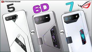 Asus ROG Phone 7 Ultimate Vs Asus ROG Phone 6D Ultimate Vs Asus ROG Phone 5 Ultimate || Comparison |