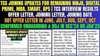 GOT TCS OFFER LETTER IN JULY, AUG, SEPT, OCT THEN CONFIRMED ONBOARDING & JOINING IN DEC’24 OR JAN’25