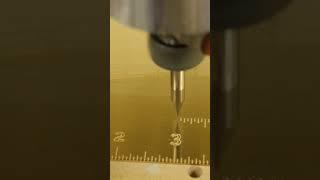 #shorts video showing the making of a brass ruler #woodworking #brass #diy